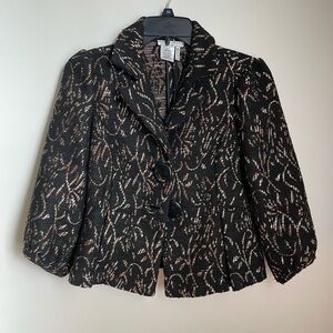 Alberto Makali Black and Gold Blazer
